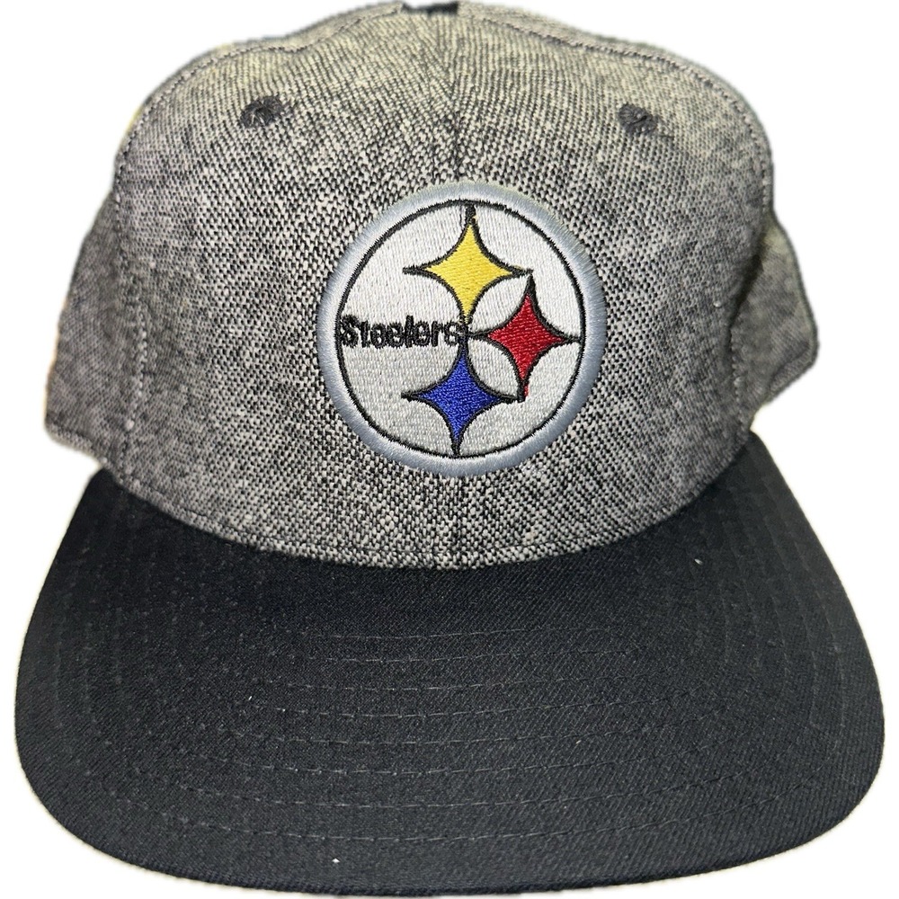 Pittsburgh Steelers Hat Snapback Vintage 90s New Era Pro Model Dupont Visor USA‎